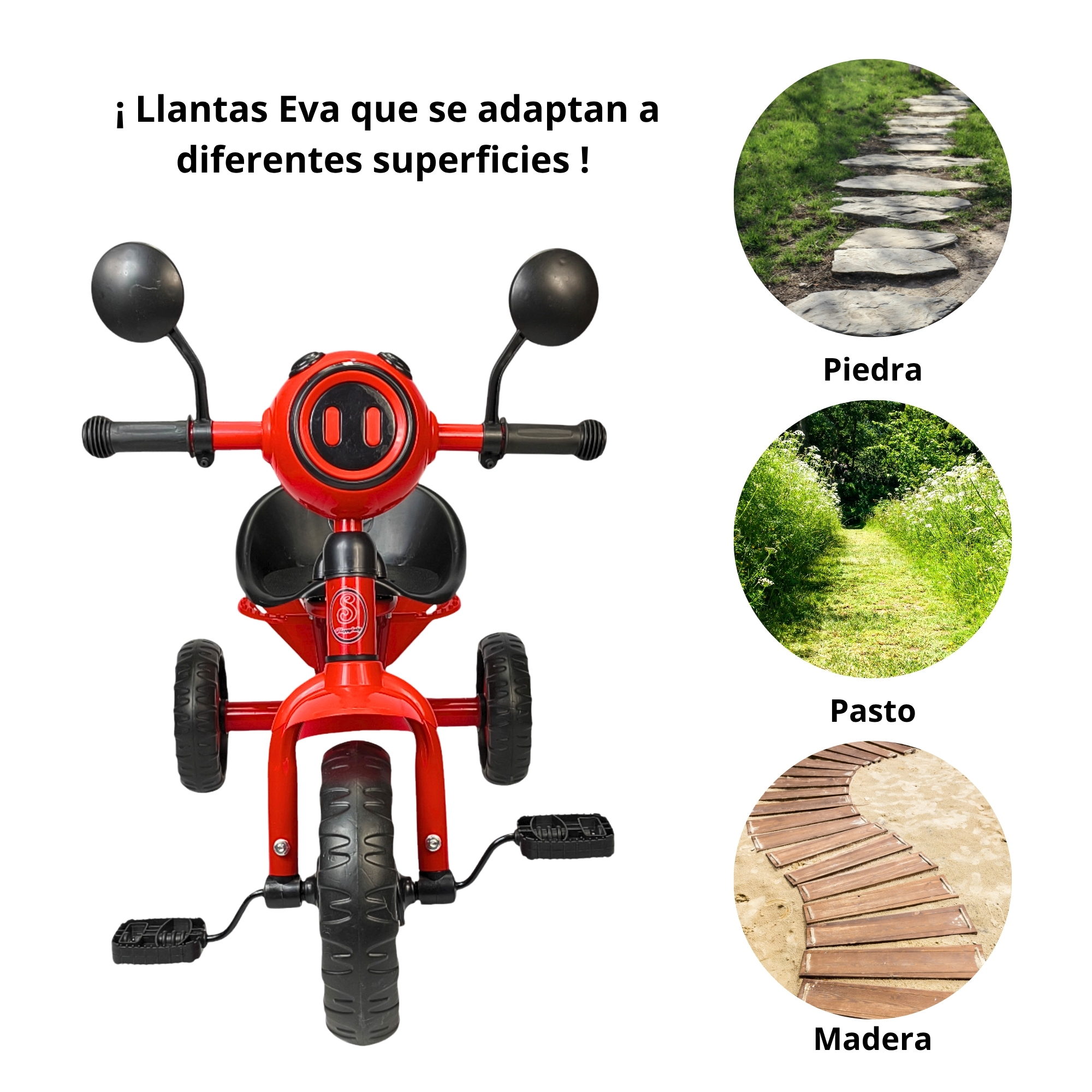 Foto 5 | Triciclo Infantil Con Luz Y Sonido, 3 A 5 Años - Rojo