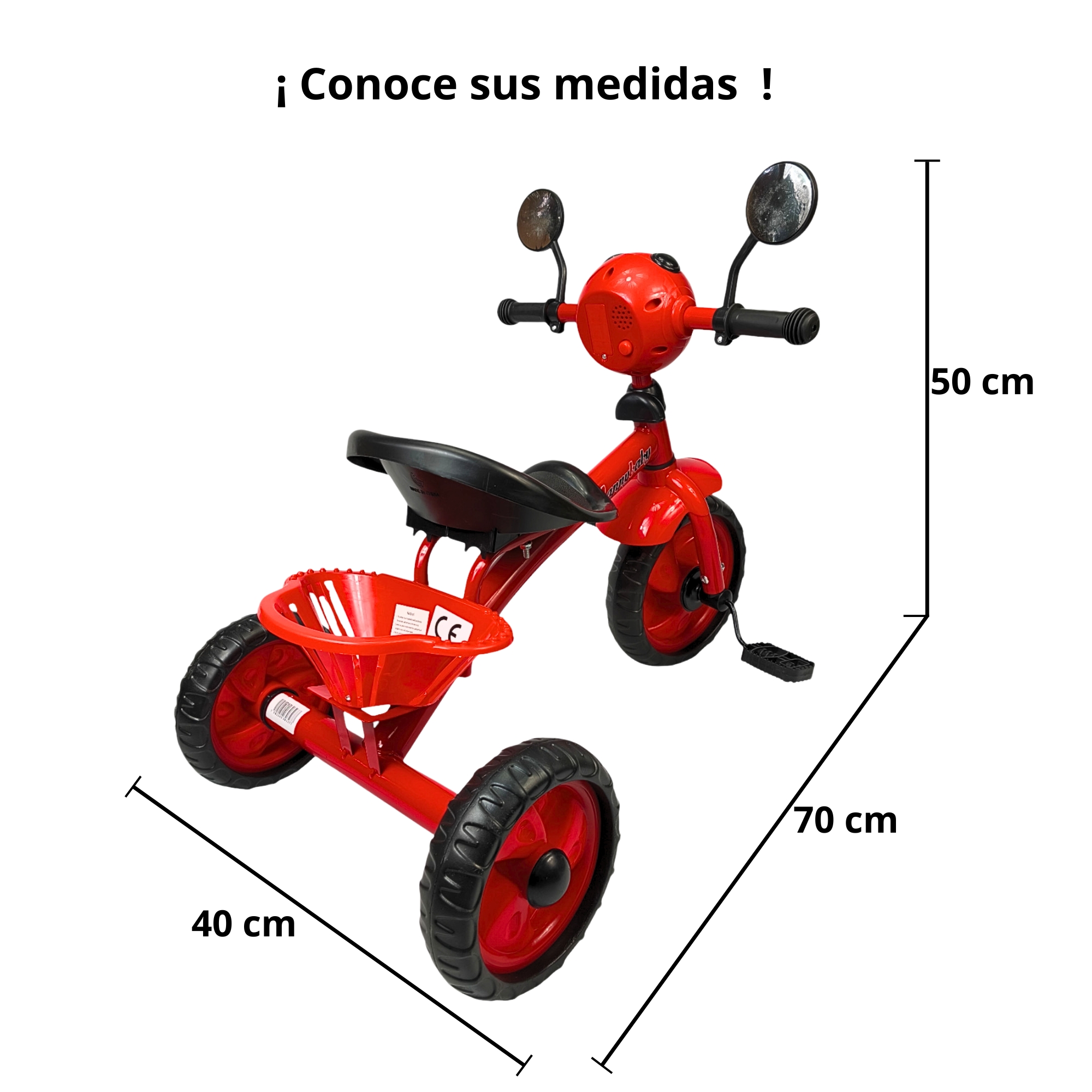 Foto 8 | Triciclo Infantil Con Luz Y Sonido, 3 A 5 Años - Rojo