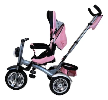 Foto 3 | Triciclo Con Toldo Rosa Starkids Chopper Sk5688 Infantil