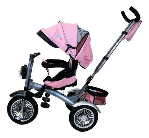 Foto 5 pulgar | Triciclo Con Toldo Rosa Starkids Chopper Sk5688 Infantil