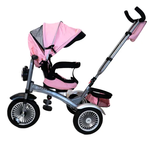 Foto 6 pulgar | Triciclo Con Toldo Rosa Starkids Chopper Sk5688 Infantil