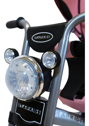 Foto 7 pulgar | Triciclo Con Toldo Rosa Starkids Chopper Sk5688 Infantil
