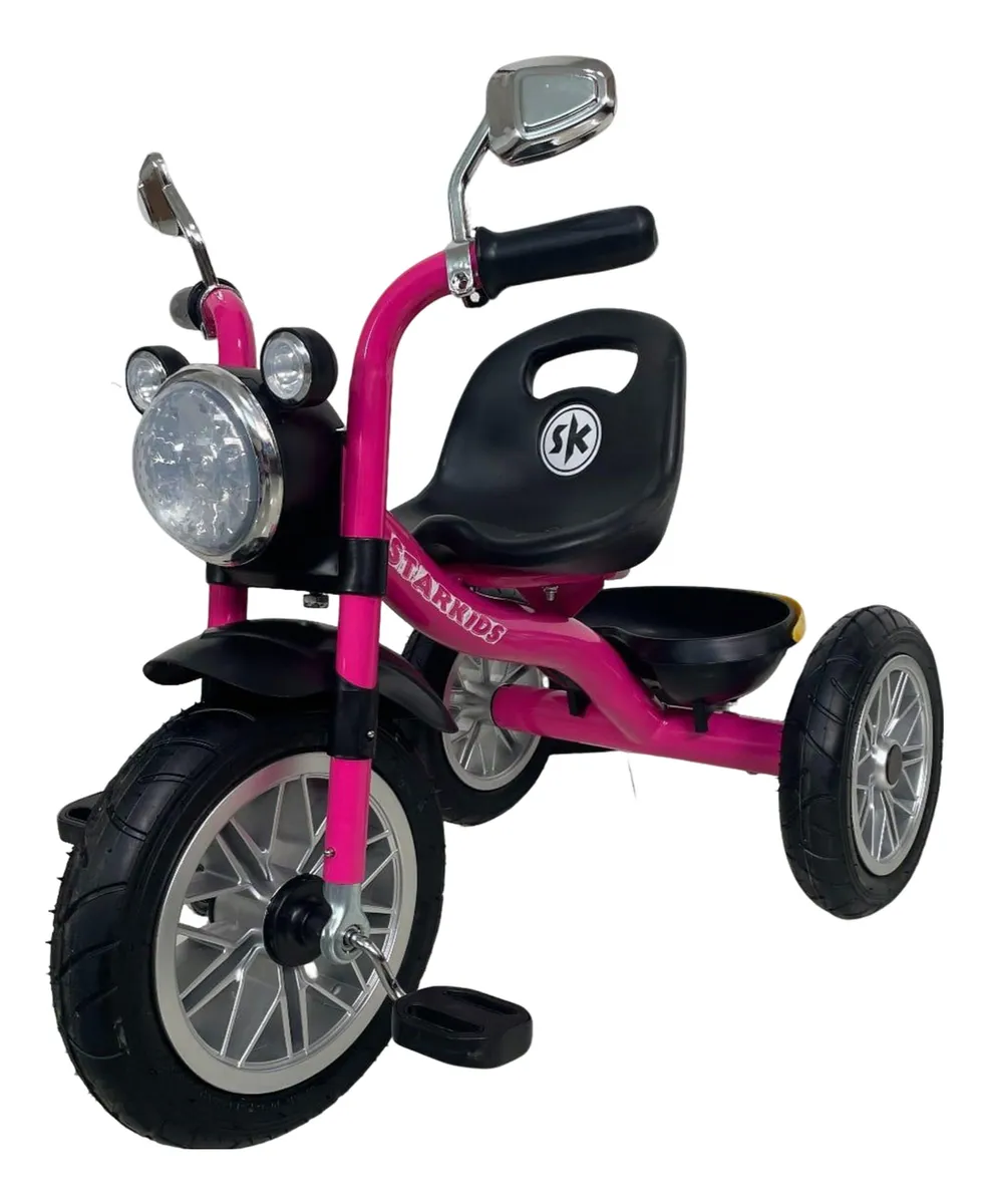 Foto 2 pulgar | Triciclo Starkids Tipo Chopper Skas010 Rojo Rosa Para Niños