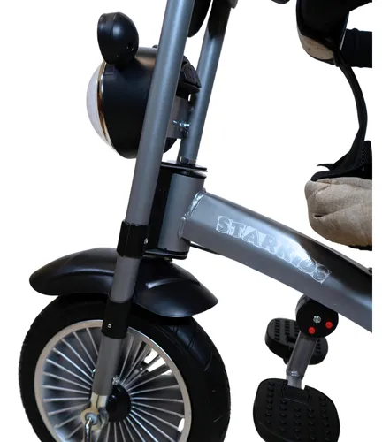 Foto 8 pulgar | Triciclo Con Toldo Beige Starkids Chopper Sk5688 Infantil