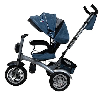Foto 6 | Triciclo Con Toldo Color Azul Starkids Chopper Sk5688 Infantil
