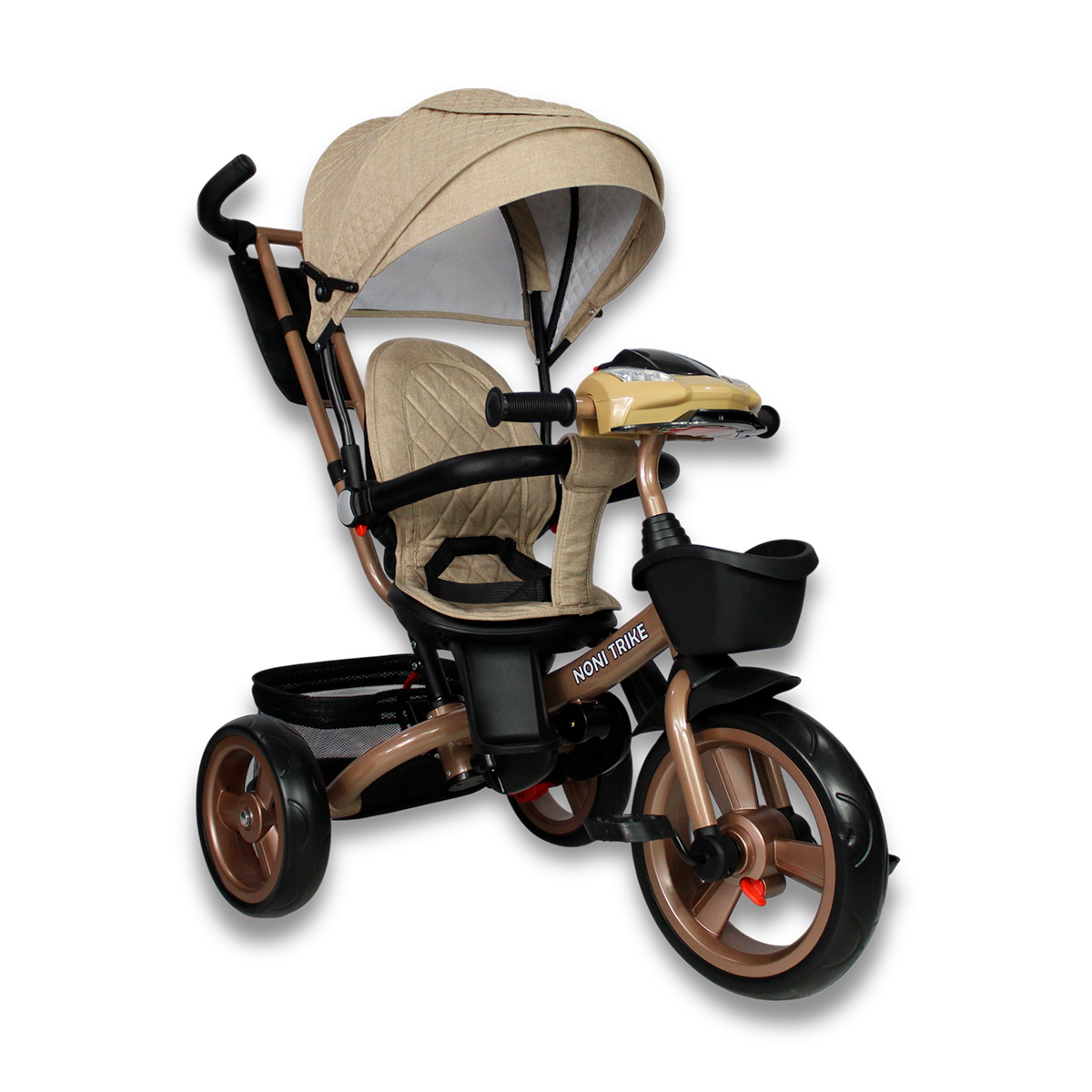 Triciclo Premium Con Empuje Capitonado Y Sonido Noni Is-x1