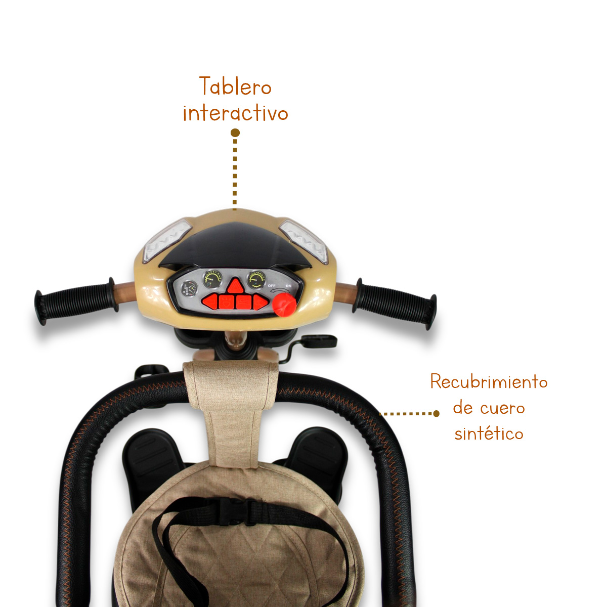 Foto 7 | Triciclo Premium Con Empuje Capitonado Y Sonido Noni Is-x1
