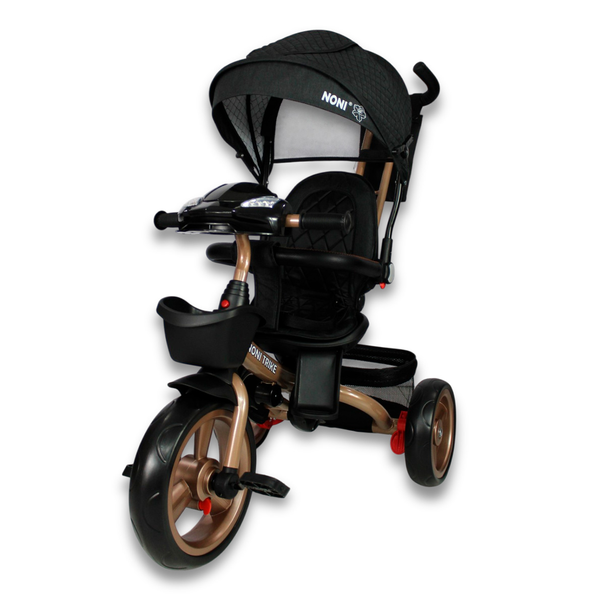 Triciclo Premium Con Empuje Capitonado Y Sonido Noni Is-x1