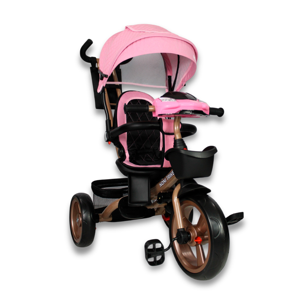 Triciclo Premium Con Empuje Capitonado Y Sonido Noni Is-x1