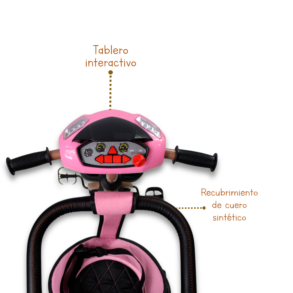 Foto 6 | Triciclo Premium Con Empuje Capitonado Y Sonido Noni Is-x1