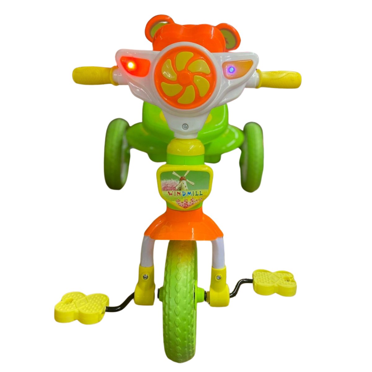 Foto 3 pulgar | Triciclo Para Niño Asiento De Oso Verde Con Luz Y Música