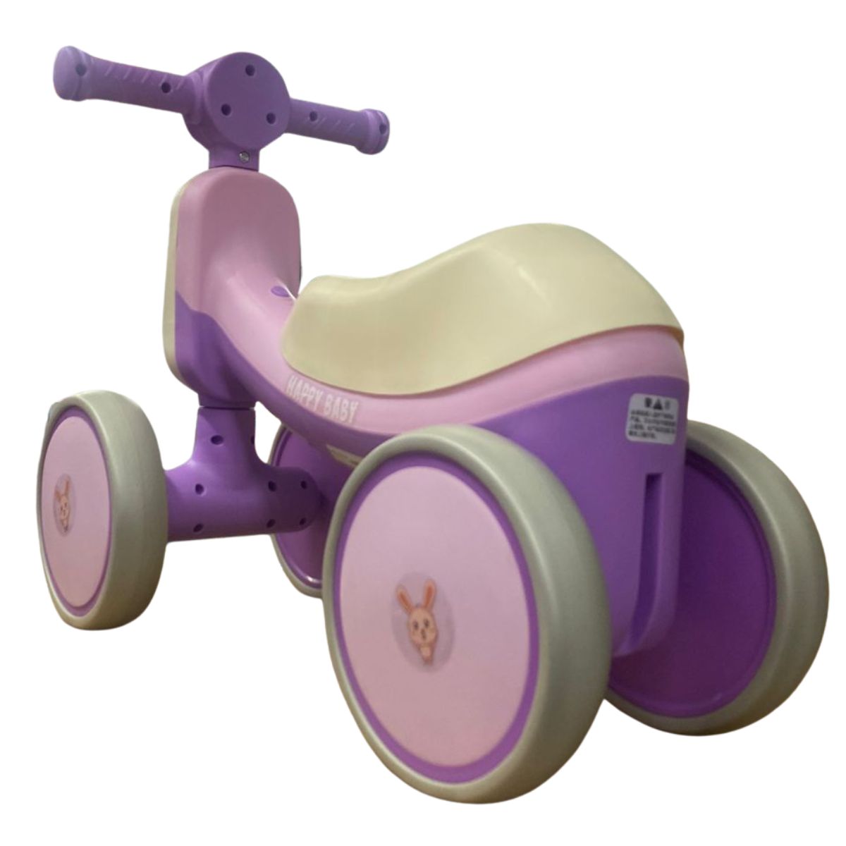 Foto 5 pulgar | Triciclo Para Niña De Llantas De Conejitos C/luz Musical Color Morado