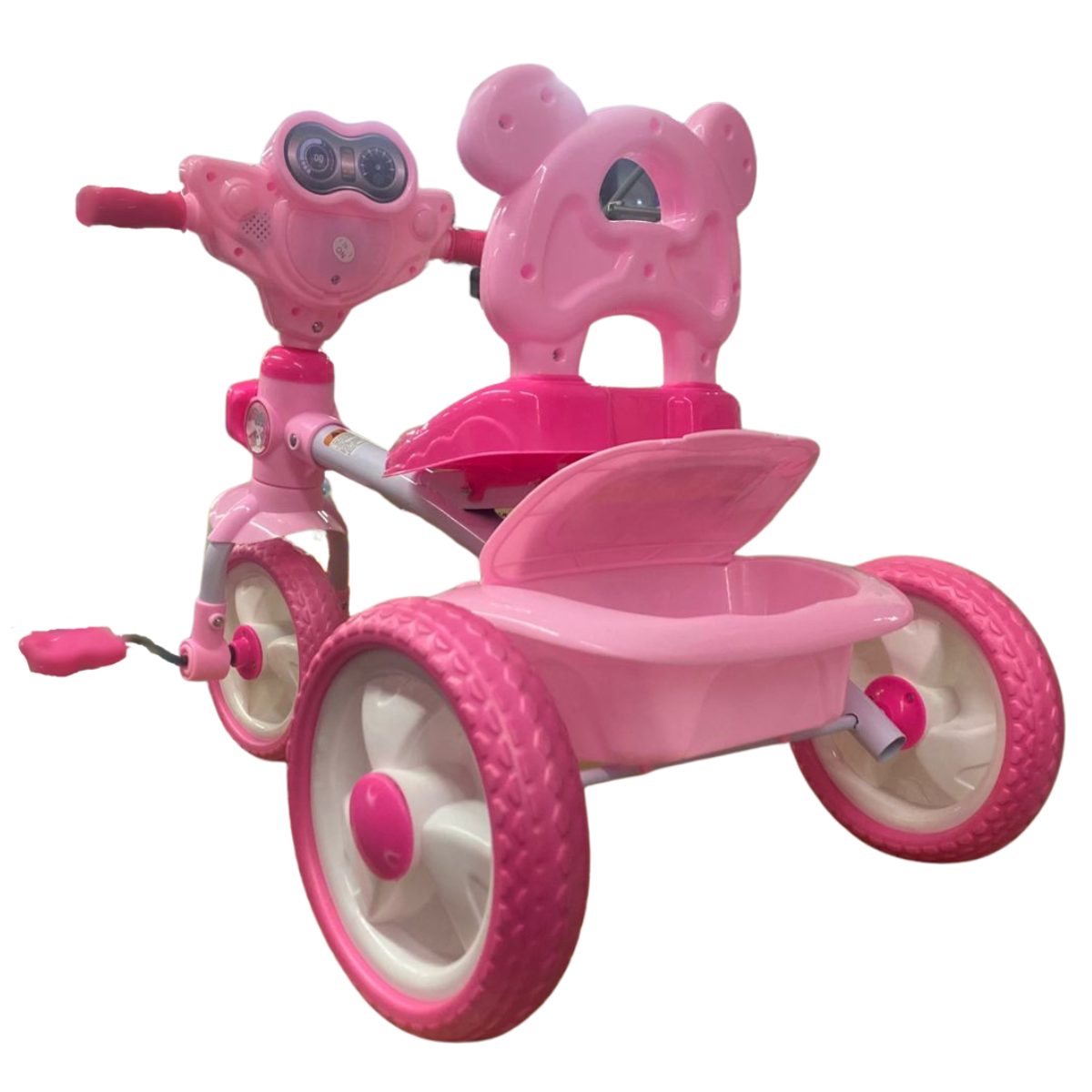 Foto 5 pulgar | Triciclo Para Niña Asiento De Oso Rosa Con Luz Y Música