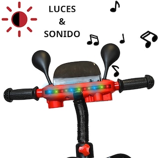 Foto 2 | Triciclo Para Niños Torreta Con Luz Y Sonido Ruedas De Eva Apto A Partir De 2 Años Soporta Hasta 20 Kg - Rojo