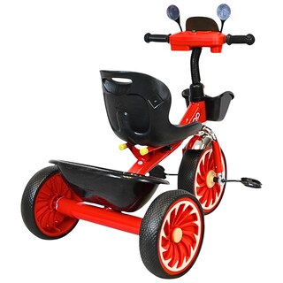 Foto 6 | Triciclo Para Niños Torreta Con Luz Y Sonido Ruedas De Eva Apto A Partir De 2 Años Soporta Hasta 20 Kg - Rojo