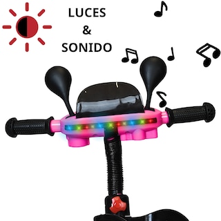Foto 2 | Triciclo Para Niños Torreta Con Luz Y Sonido Ruedas De Eva Apto A Partir De 2 Años Soporta Hasta 20 Kg - Rosa