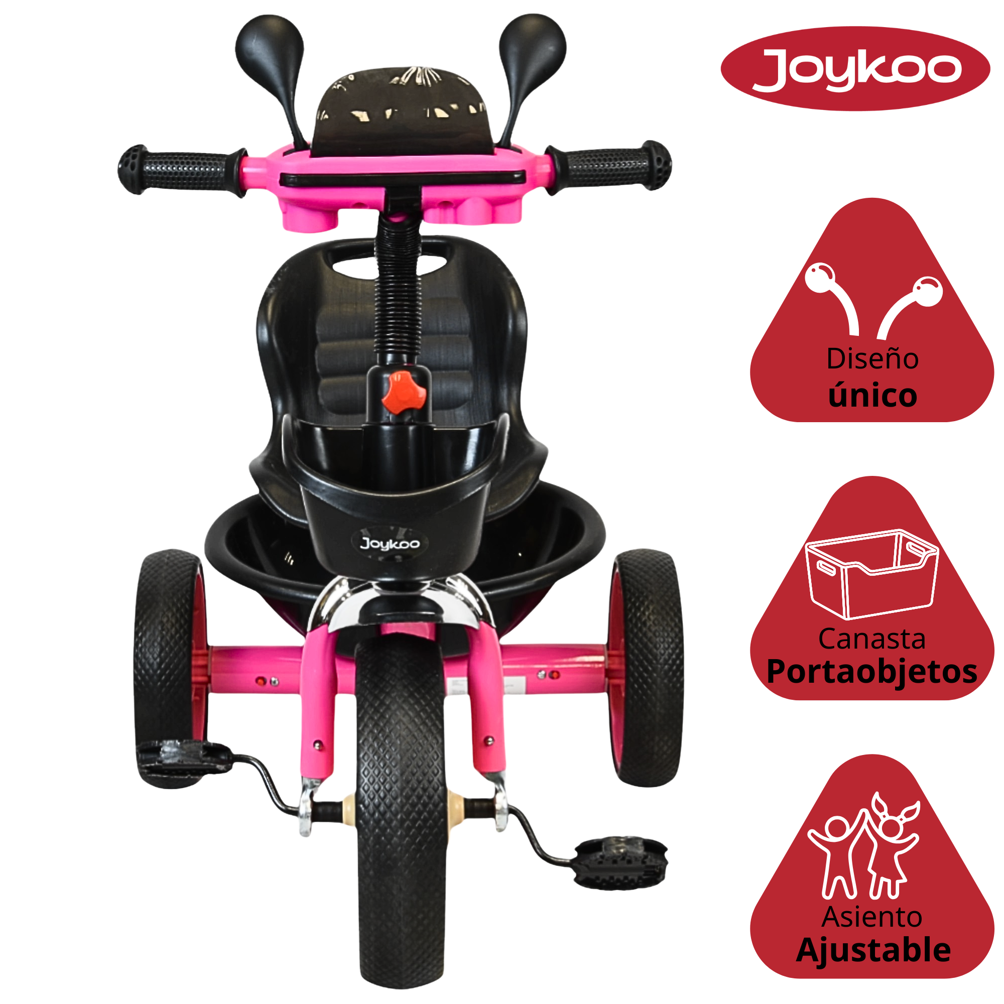 Foto 4 pulgar | Triciclo Para Niños Torreta Con Luz Y Sonido Ruedas De Eva Apto A Partir De 2 Años Soporta Hasta 20 Kg - Rosa