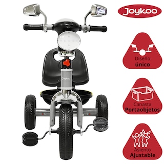 Foto 3 | Triciclo Para Niños Faro Con Luz Y Sonido Espejos Ruedas De Eva Apto A Partir De 2 Años - Gris