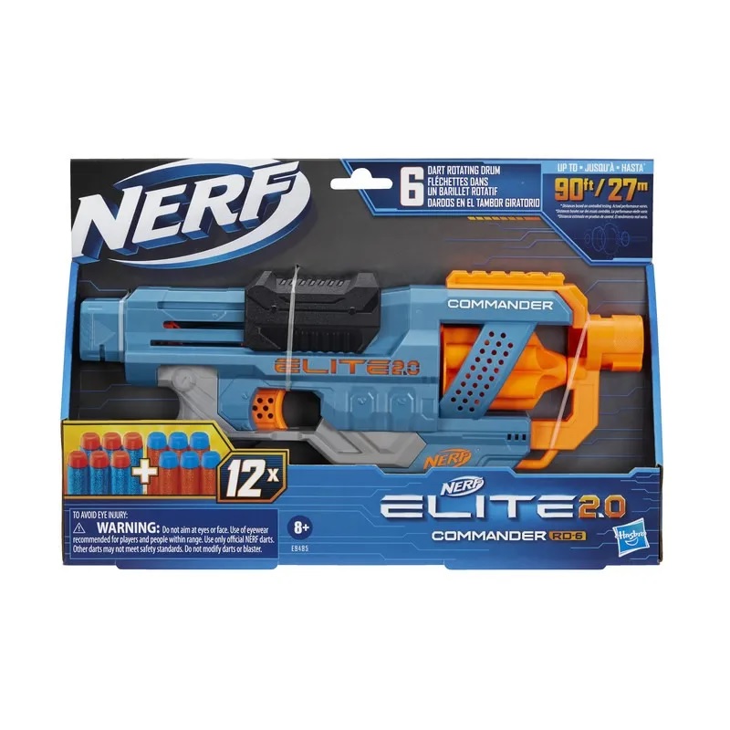 Foto 3 pulgar | Lanzador Nerf Elite 2.0 Commander Rd-6