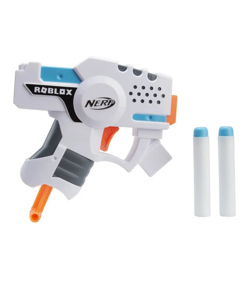 Foto 3 pulgar | Lanzador Nerf Hasbro Roblox Strucid Boom Strike color Blanco con 2 Dardos