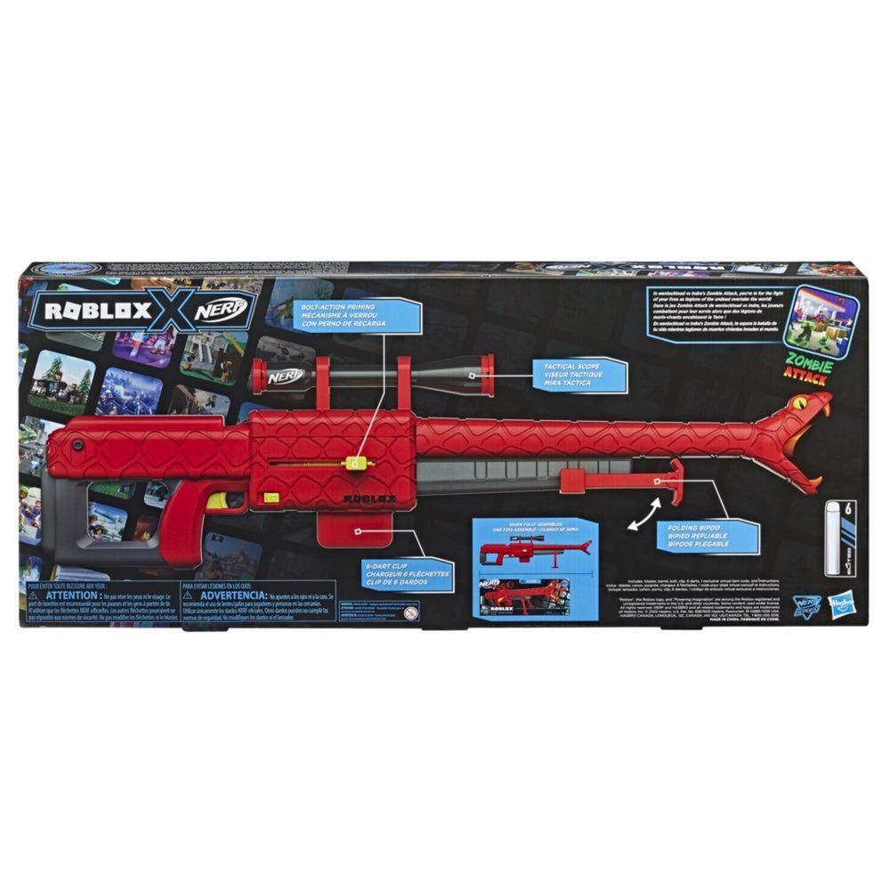 Foto 4 pulgar | Lanzador de Dardos Hasbro Nerf Roblox Viper Strike