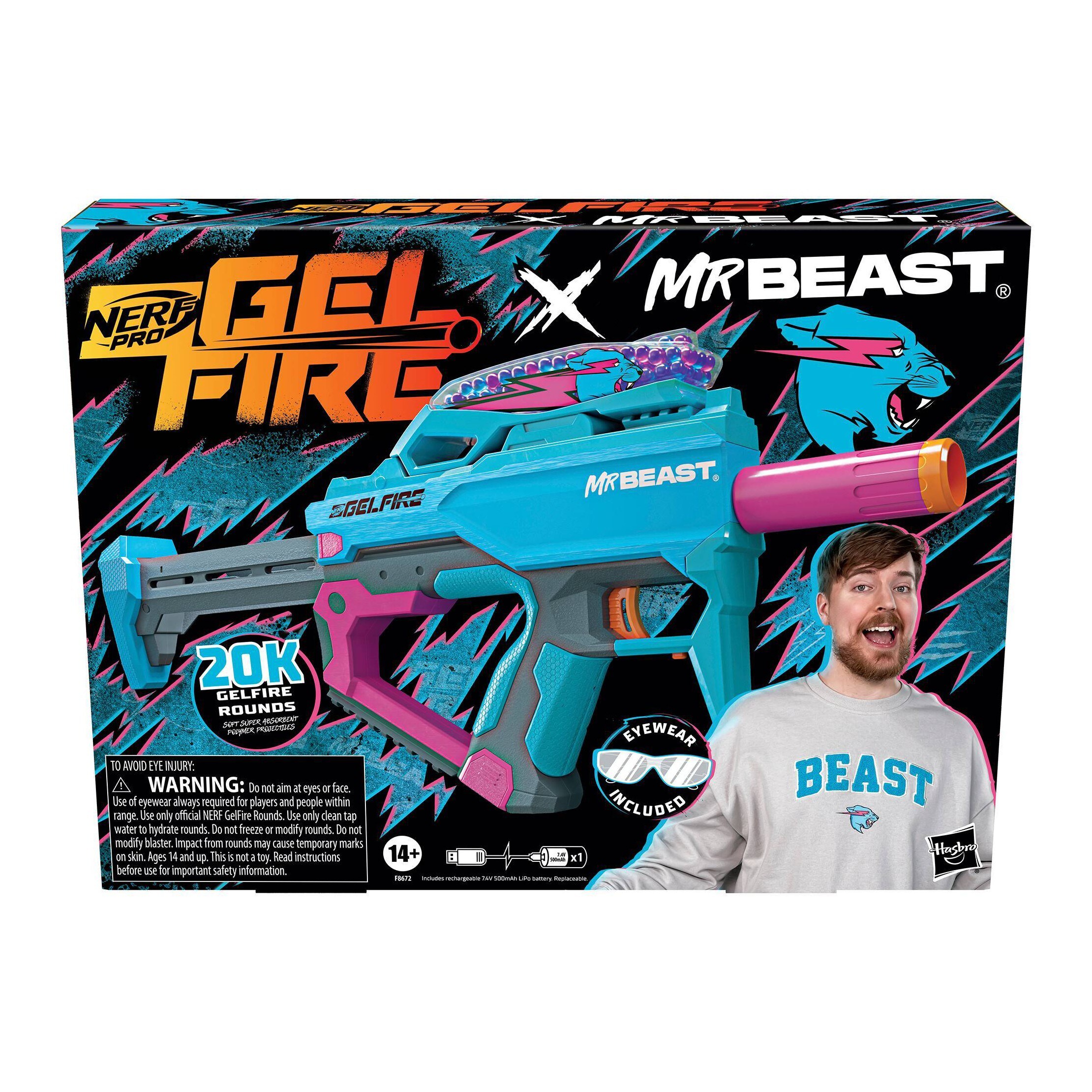 Lanzador NERF Pro Gelfire X Mr Beast Blaster $4,650