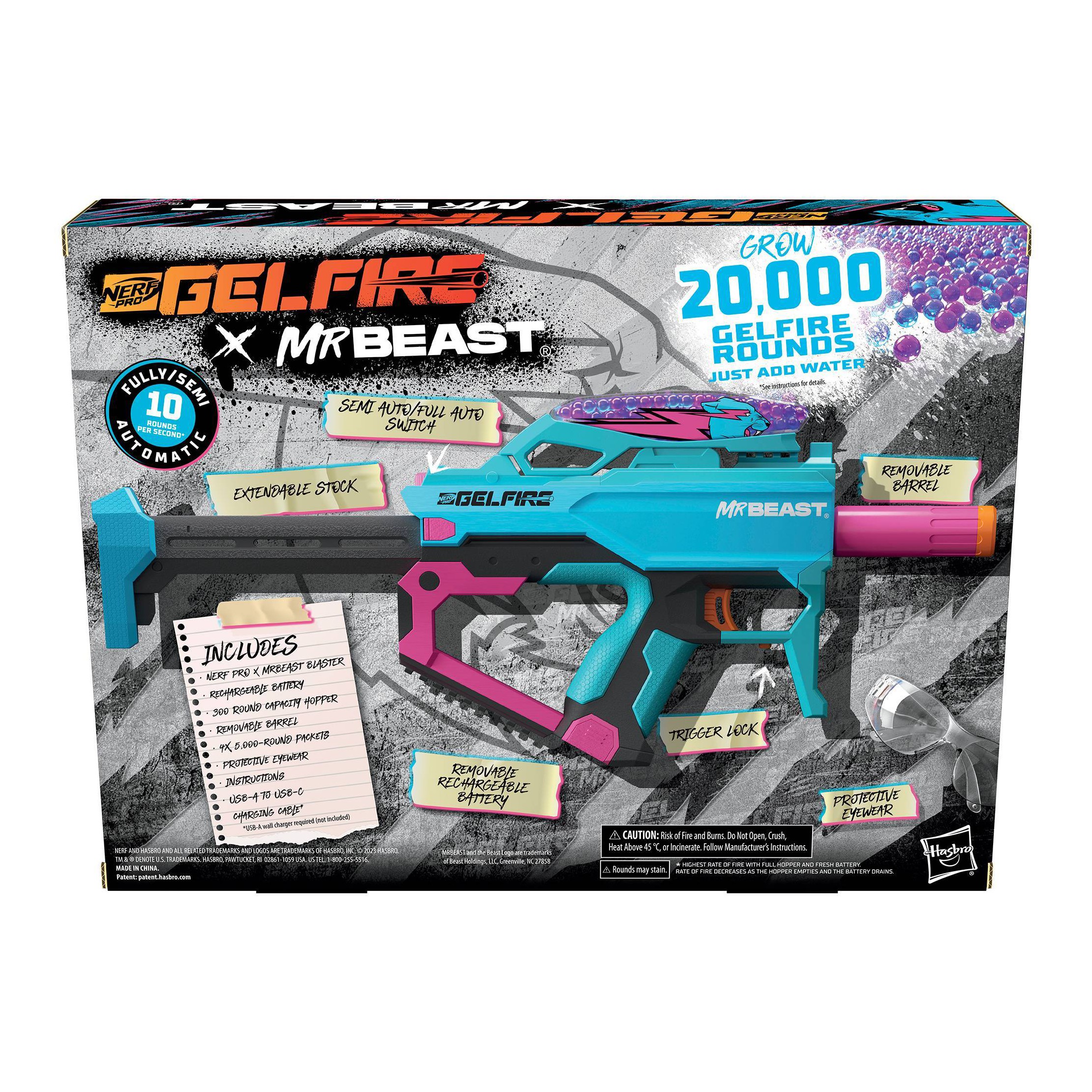 Foto 6 pulgar | Lanzador NERF Pro Gelfire X Mr Beast Blaster