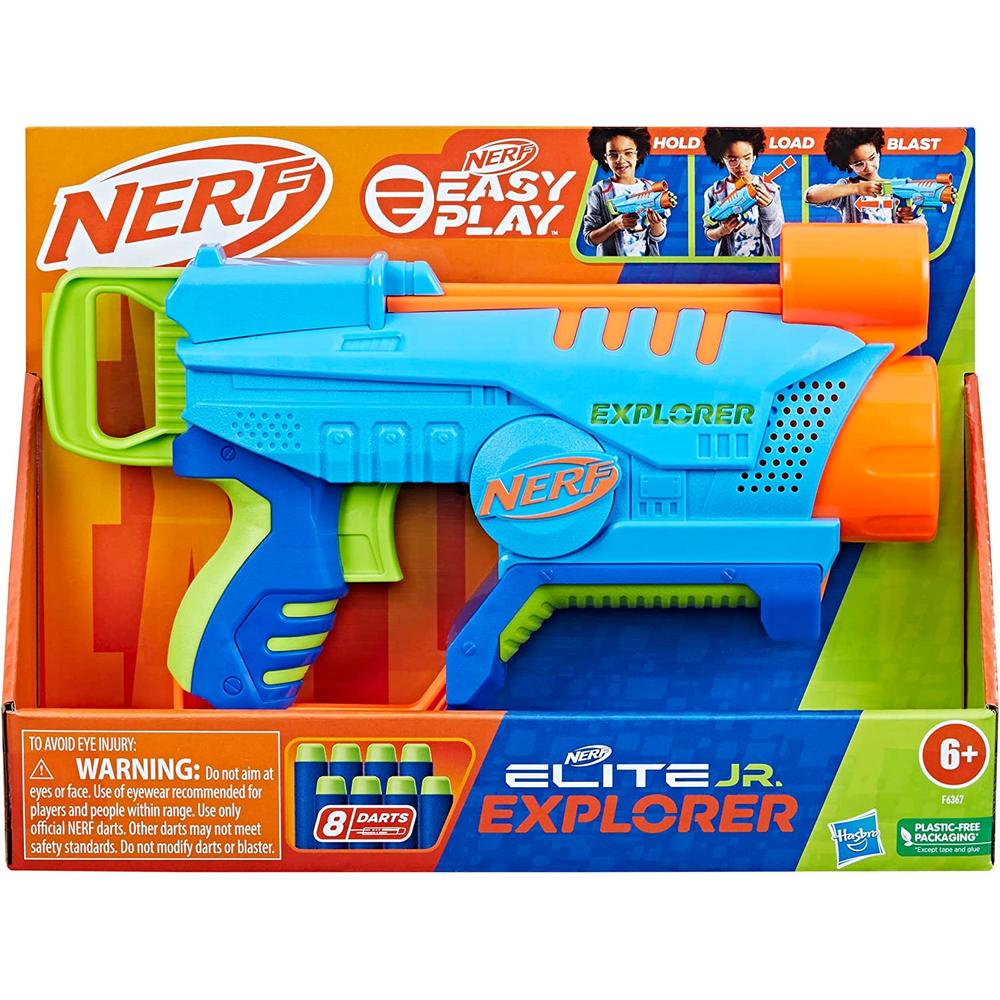 Lanzador Nerf Elite Jr: Explorer Multicolor con 8 Dardos