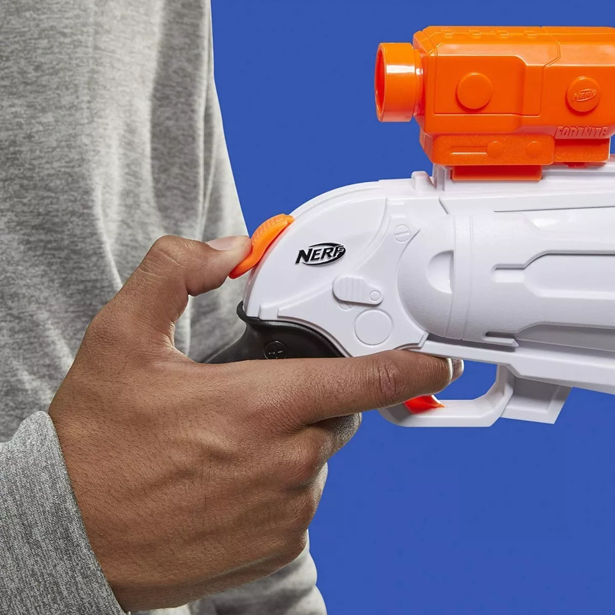 Foto 6 pulgar | Lanzador de Dardos Nerf Fortnite Sr Mira Removible Hasbro 8 Dardos