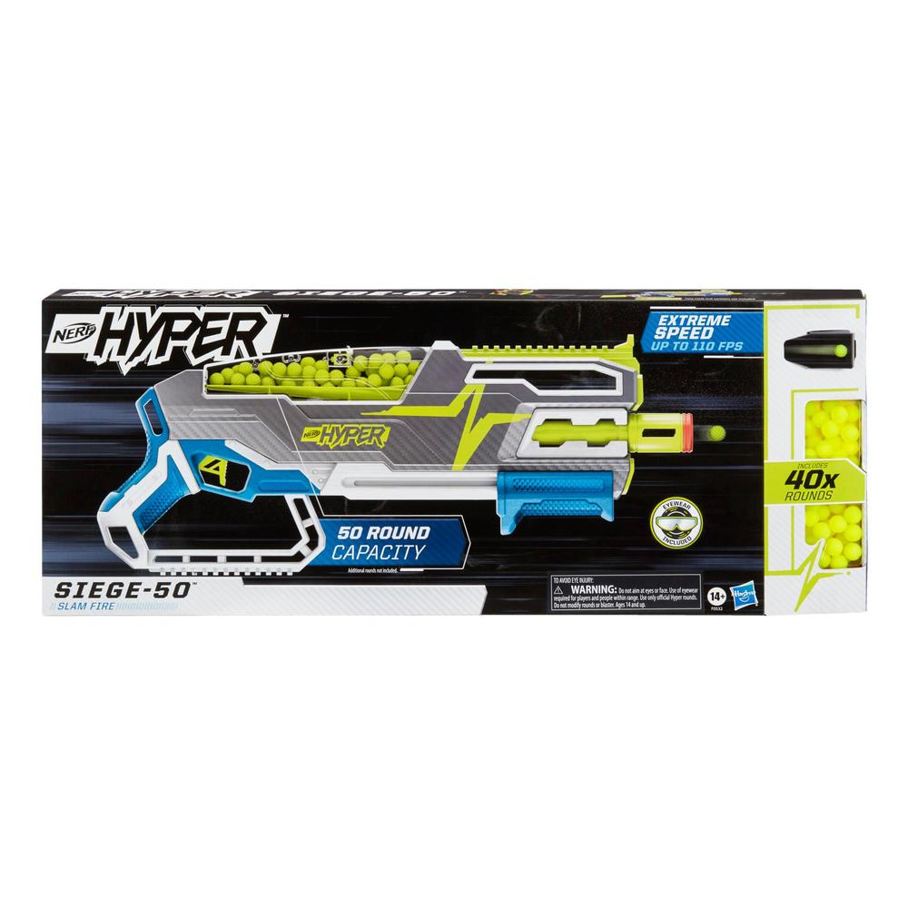 Foto 2 pulgar | Nerf Hyper: Siege 50 Lanzador de Dardos