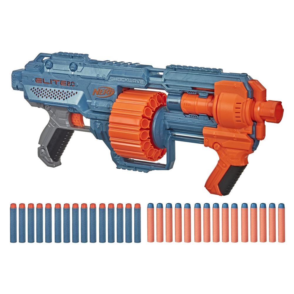 Foto 3 pulgar | Lanzador de Dardos Hasbro E9527 Azul Nerf Elite 2.0: Shockwave RD-15