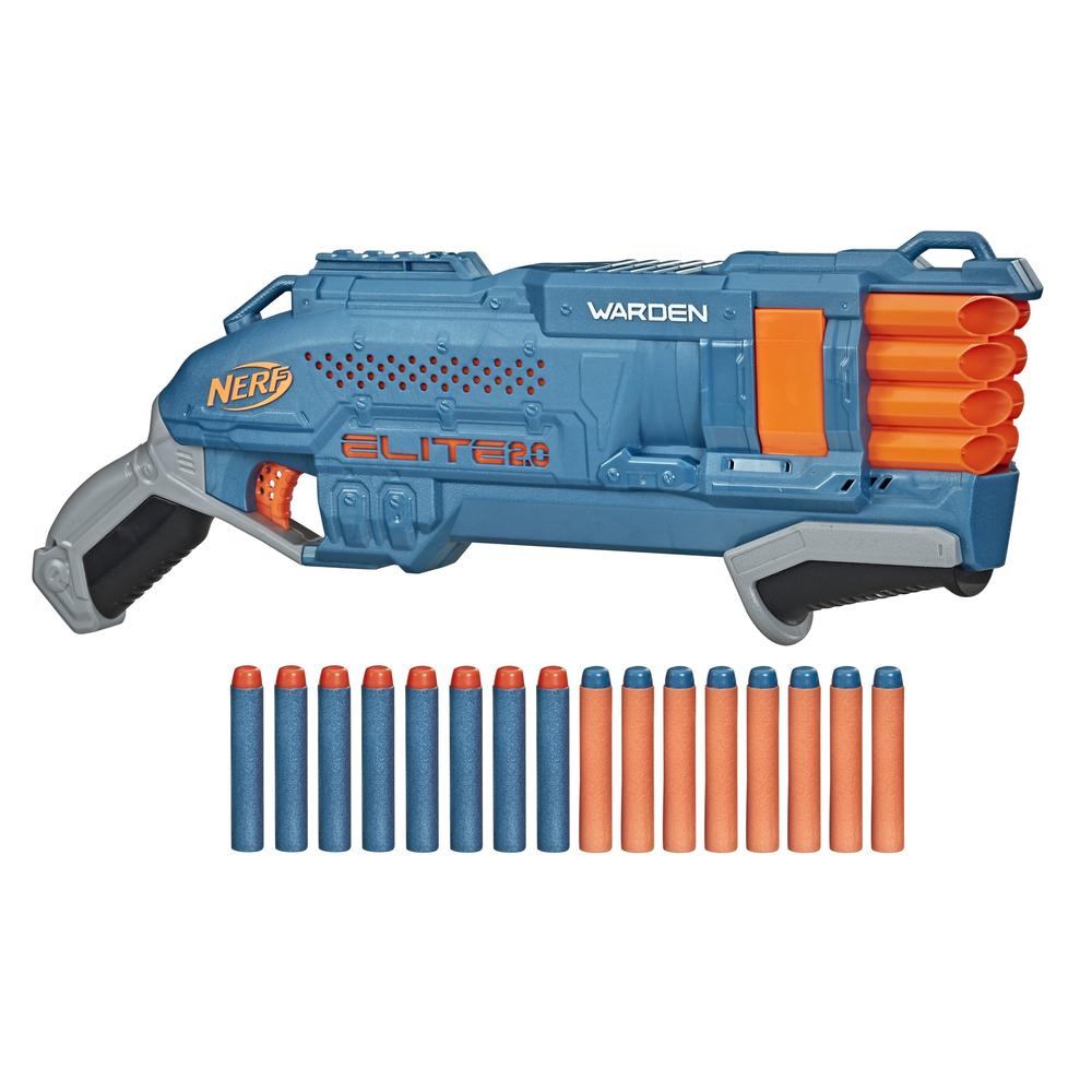 Foto 2 | Lanzador de Dardos Hasbro E9959 color Azul Nerf Elite 2.0: Warden DB-8