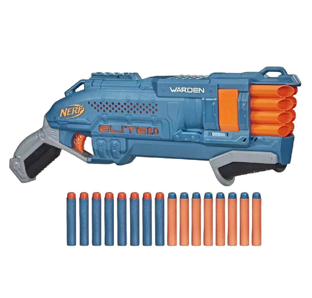 Foto 1 | Lanzador Nerf color Azul Oscuro 2.0 Warden Db-8 con 16 Dardos 8+