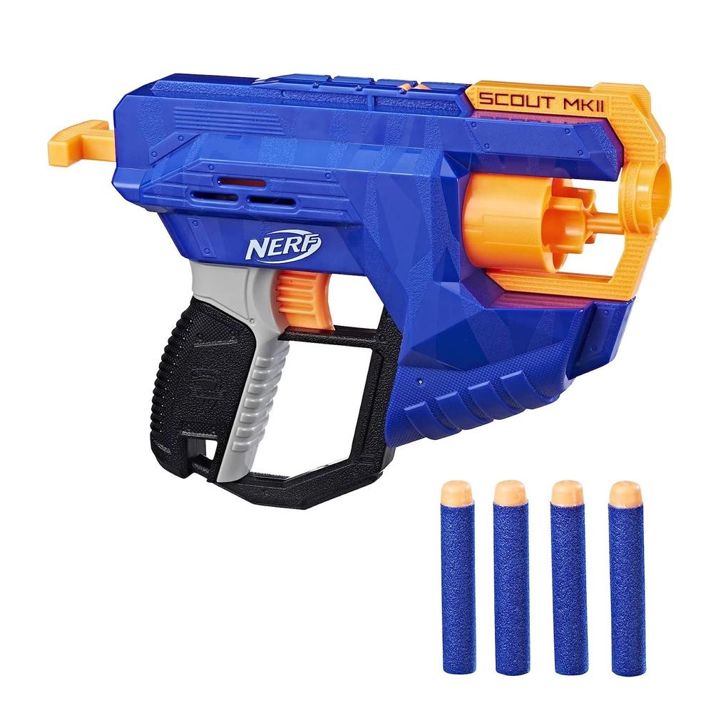 Foto 2 | Nerf Elite: Lanzador de Dardos Hasbro E0824 color Azul Scout Mkii