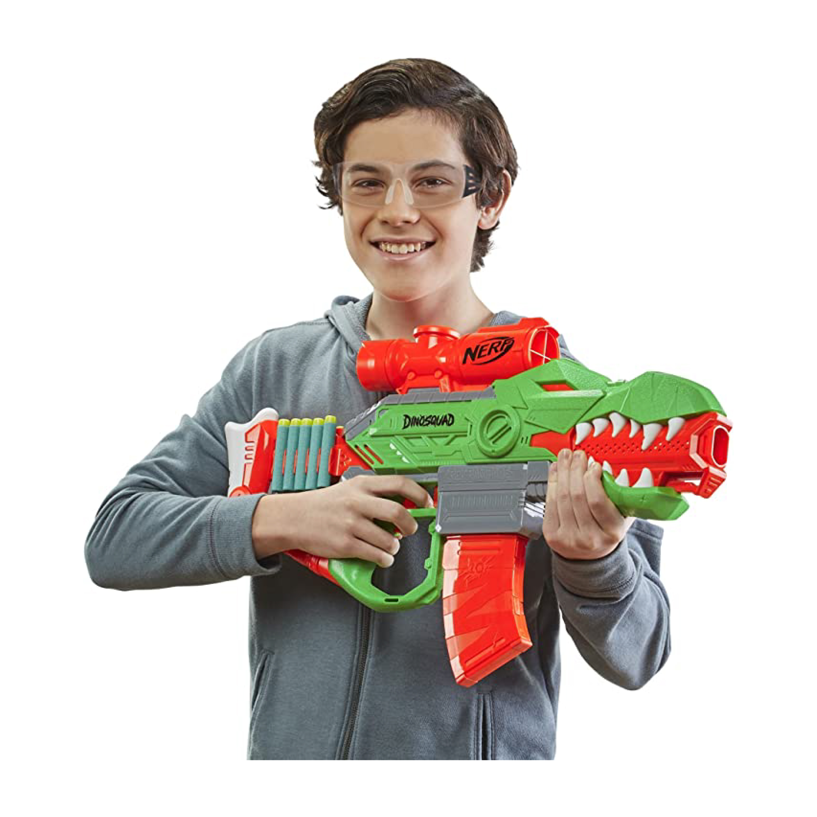 Foto 4 pulgar | Lanzador de Proyectiles de Juguete Nerf Dinosquad Rex Rampage