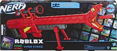 Foto 2 | Nerf Roblox Zombie Attack: Viper Strike Sniper-inspired Blaster Con Alcance, Código Para Artículo Virtual Exclusivo G