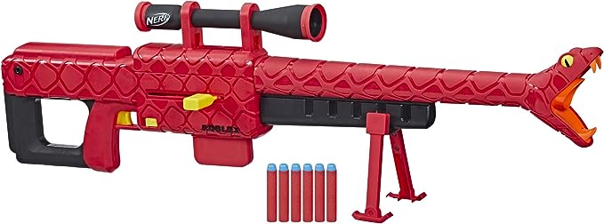Foto 4 pulgar | Nerf Roblox Zombie Attack: Viper Strike Sniper-inspired Blaster Con Alcance, Código Para Artículo Virtual Exclusivo G