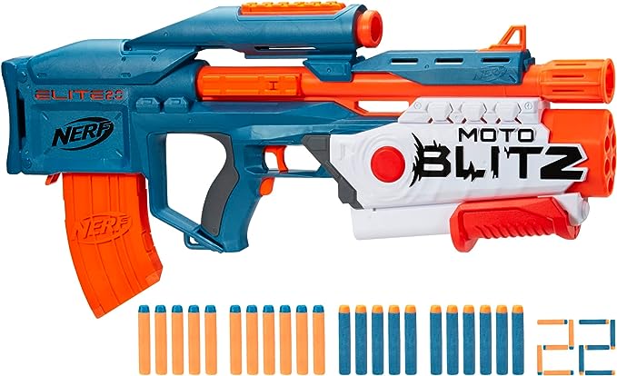 Foto 3 pulgar | Nerf Elite 2.0 Motoblitz Blaster Con Alcance, Voladura Motorizada De 10 Dardos, Airblitz 6 Dardos, Juguetes Al A