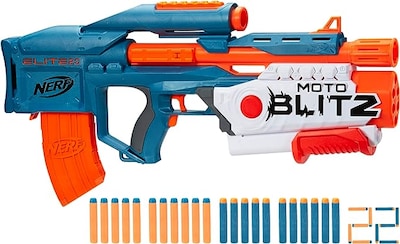 Foto 2 | Nerf Elite 2.0 Motoblitz Blaster Con Alcance, Voladura Motorizada De 10 Dardos, Airblitz 6 Dardos, Juguetes Al A