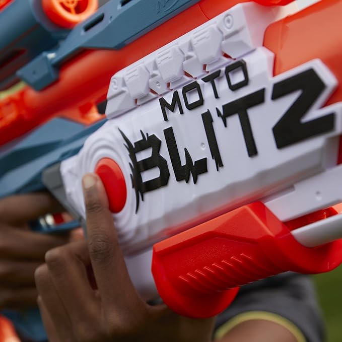 Foto 4 pulgar | Nerf Elite 2.0 Motoblitz Blaster Con Alcance, Voladura Motorizada De 10 Dardos, Airblitz 6 Dardos, Juguetes Al A