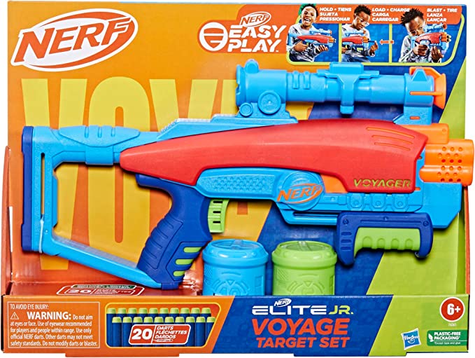 Foto 3 pulgar | Lanzador Nerf Elite Junior Voyage F6361 Multicolor