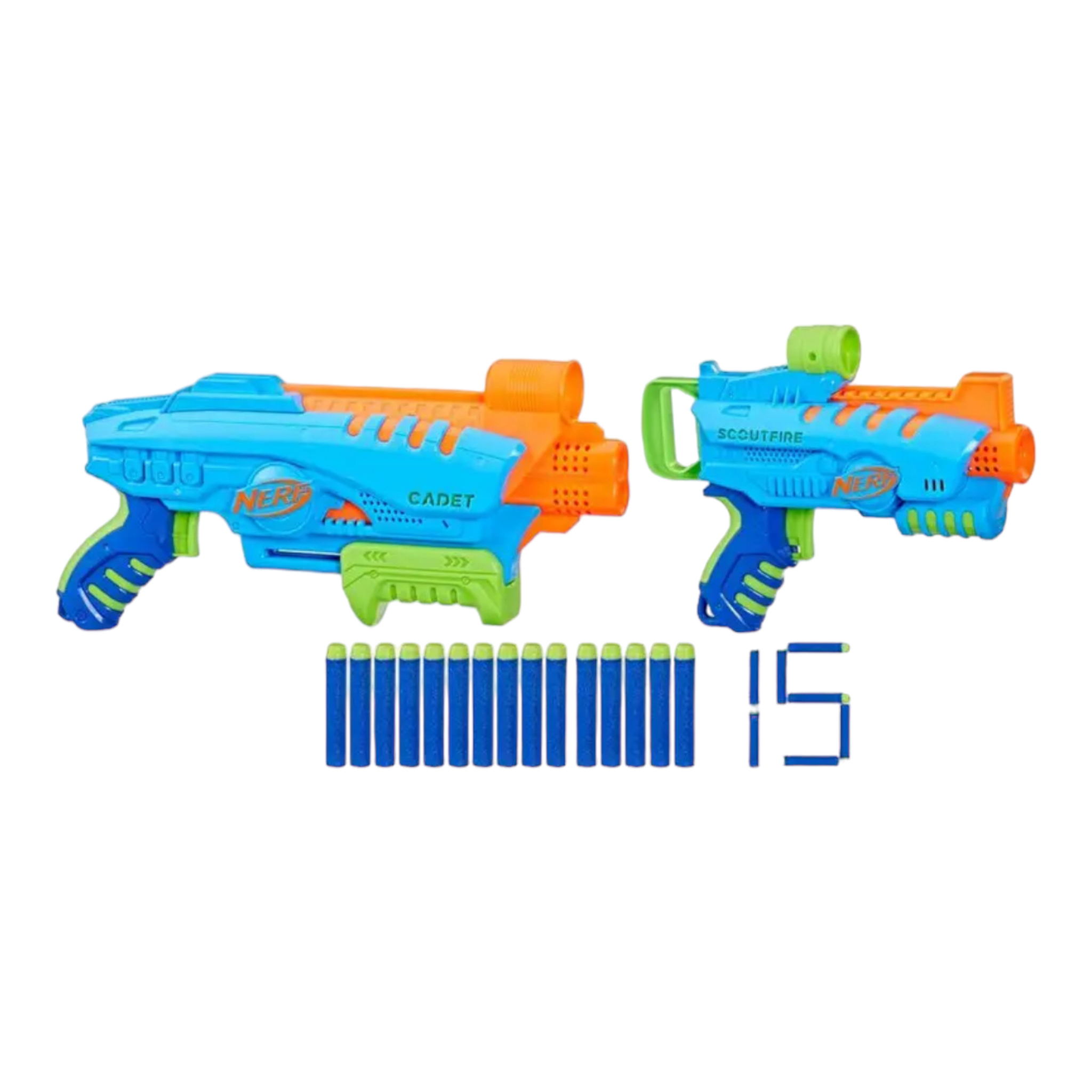 Foto 4 pulgar | Nerf Jr. Elite Ultimate Starter Set 2 Lanzadores 15 Dardos Hasbro