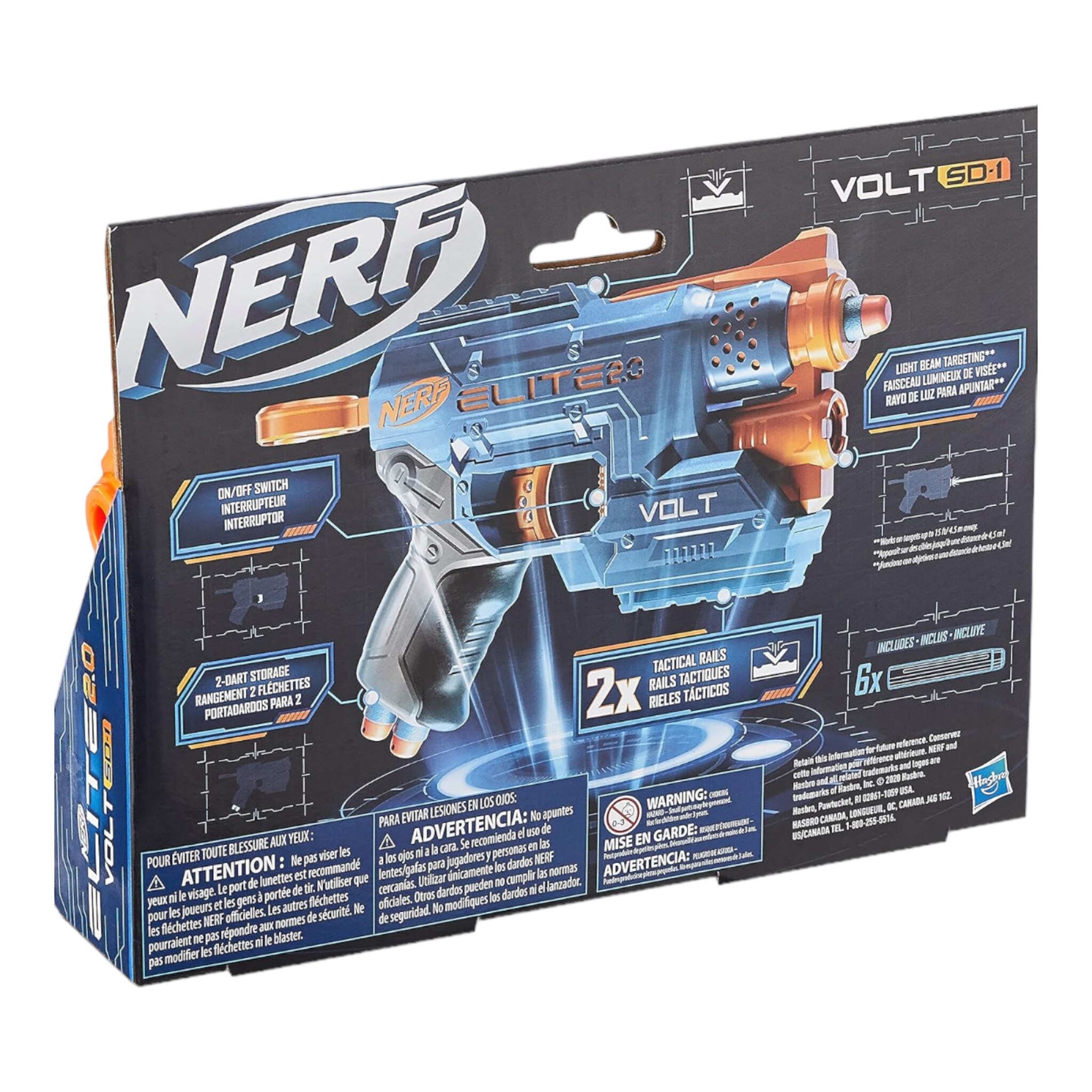 Lanzador De Dardos Nerf Elite 2.0 Volt Sd 1 Hasbro Coppel