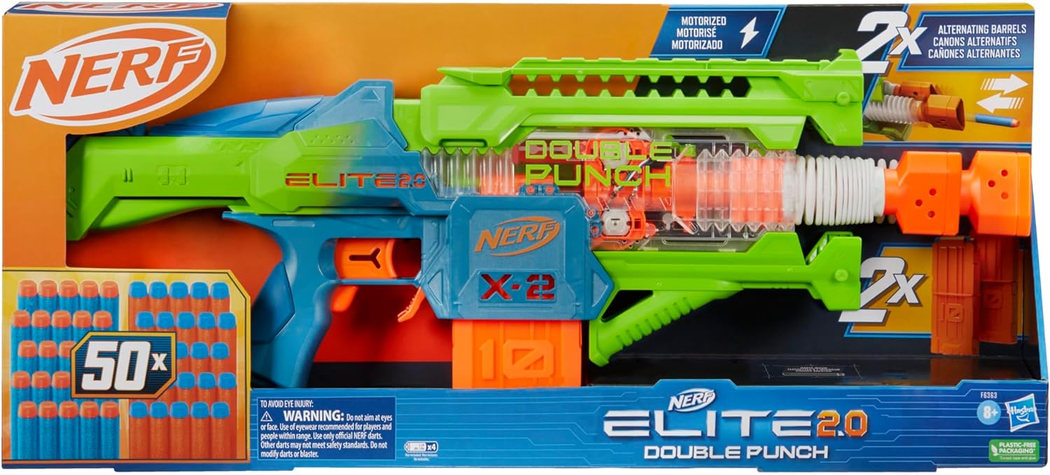 Foto 2 pulgar | Nerf Hasbro Elite 2.0 Double Punch Lanzador De Dardos