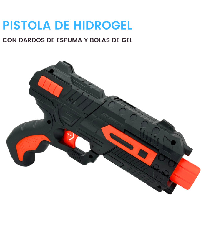 Foto 3 pulgar | Pistola De Juguete Lanzador De Hidrogel 800 Gel Y 6 Dardos Negro