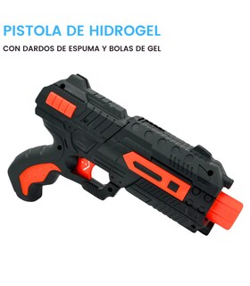 Foto 2 | Pistola De Juguete Lanzador De Hidrogel 800 Gel Y 6 Dardos Negro