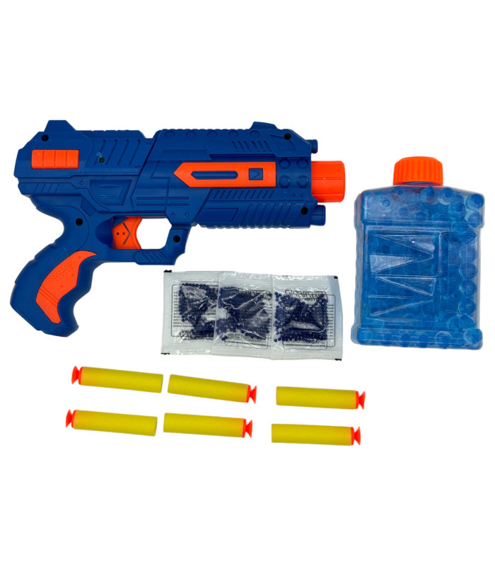 Foto 4 | Pistola De Juguete Lanzador De Hidrogel 800 Gel Y 6 Dardos Azul