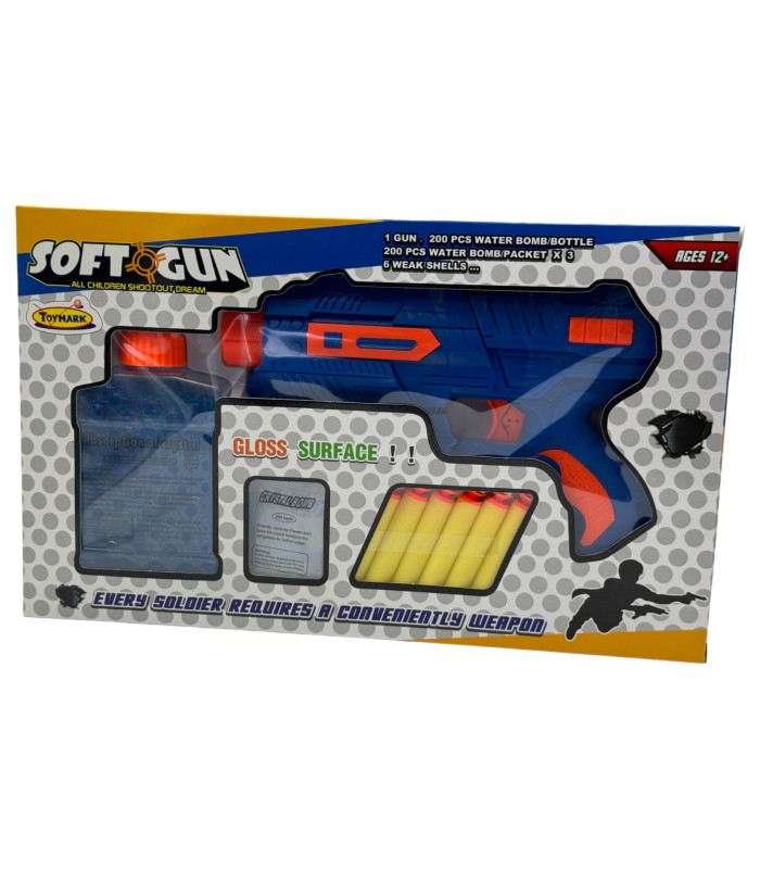 Foto 5 | Pistola De Juguete Lanzador De Hidrogel 800 Gel Y 6 Dardos Azul