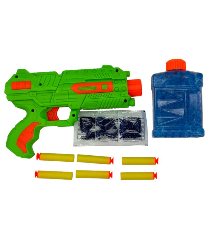 Foto 5 pulgar | Pistola De Juguete Lanzador De Hidrogel 800 Gel Y 6 Dardos Verde