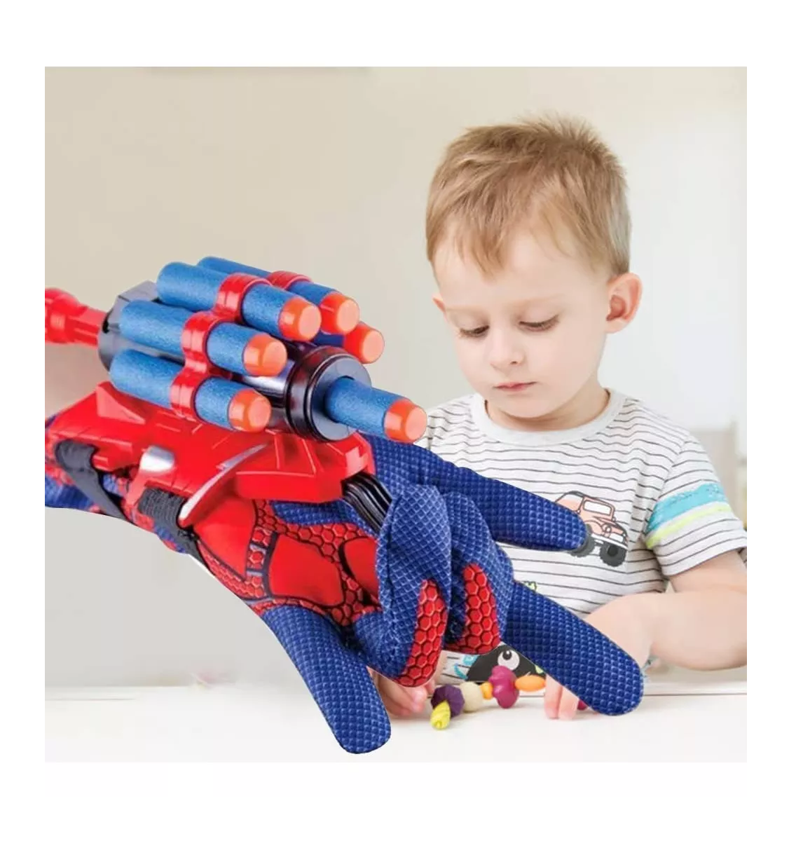 Foto 3 pulgar | 2 Guantes Spider-Man para Niños con Lanzador Juguete